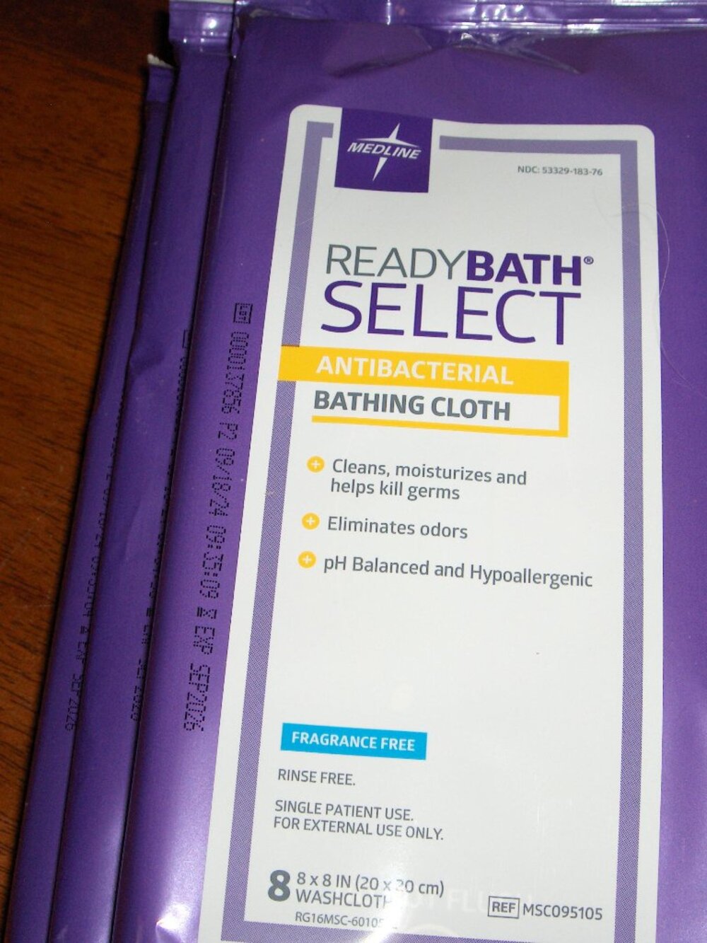 Medline Bathing Cloths, Lot of 8 Packages